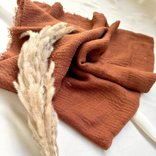 Rust Brown Crimps Hijab