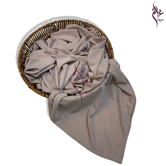 Almond Frost Malaysian Ribbed Jersey