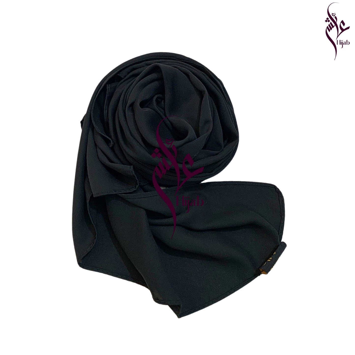 Black Malaysian Chiffon Hijab