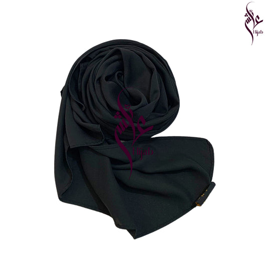 Black Malaysian Chiffon Hijab