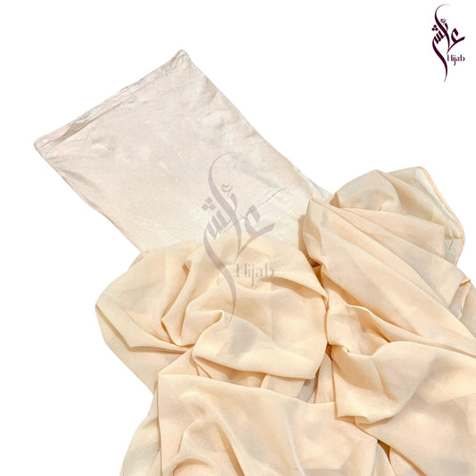 Dairy Cream Malaysian Cap Attach Hijab