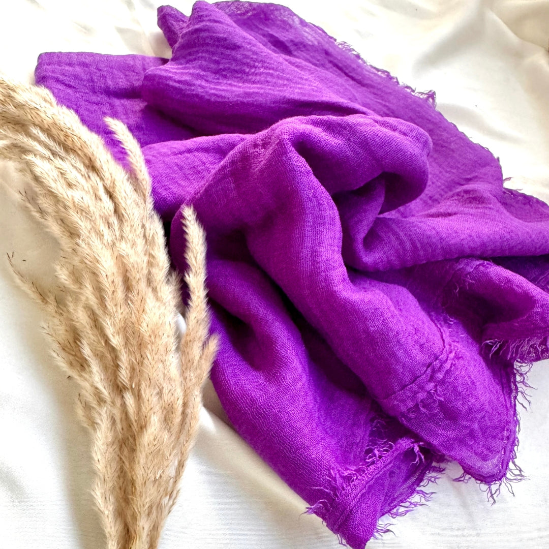 Dark Orchid Crimps Hijab