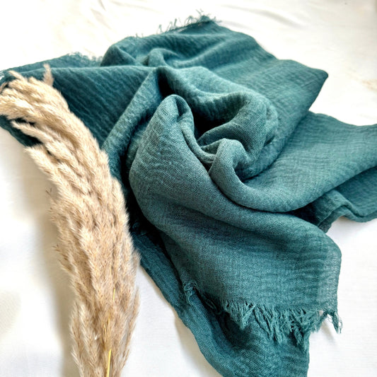 Deep Sea Green Crimps Hijab