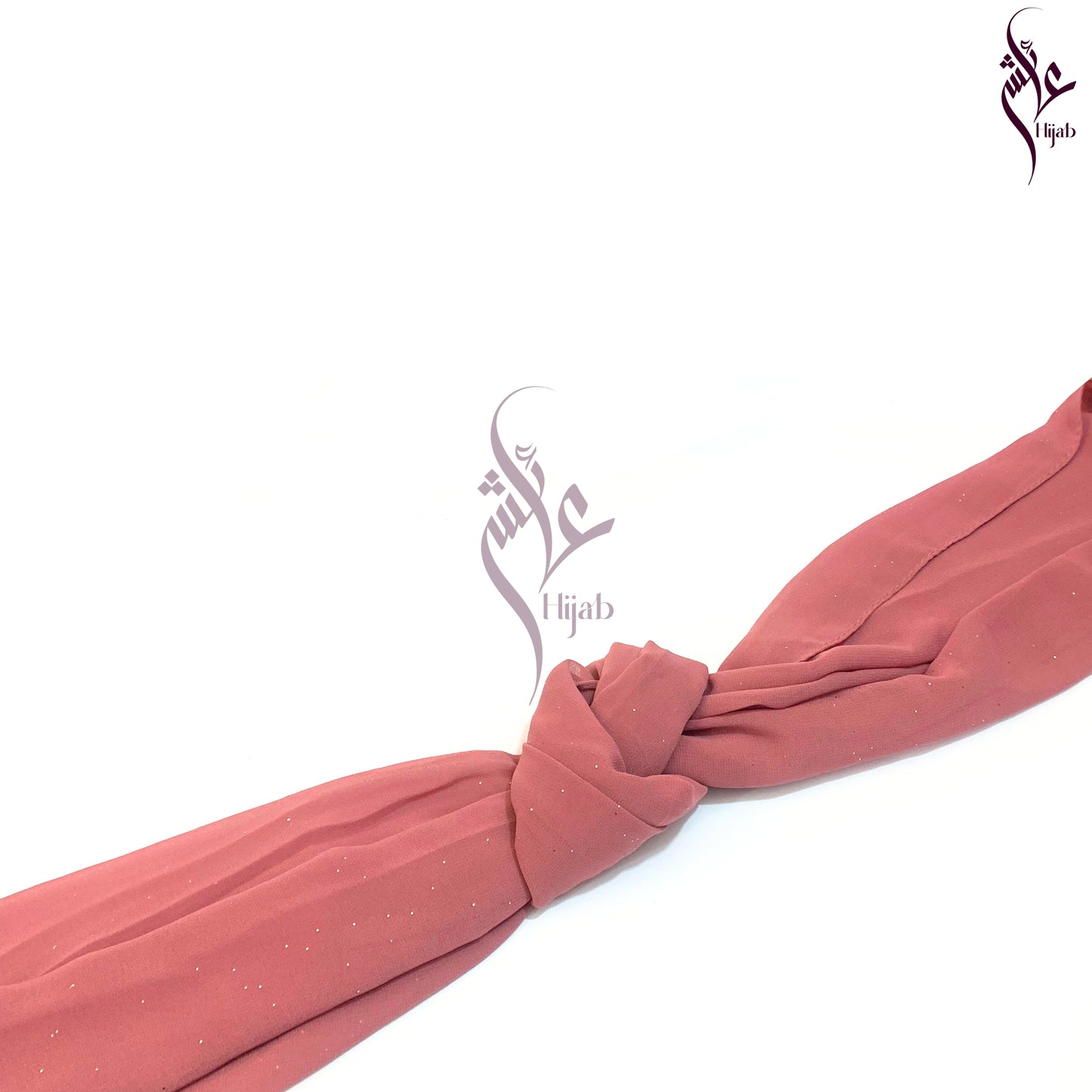 Dusty Rose Glitter Georgette Hijab
