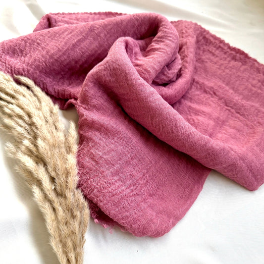 Flamingo Pink Crimps Hijab
