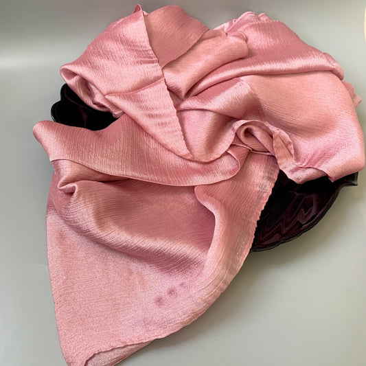 Flamingo Pink Crinkle Silk Hijab