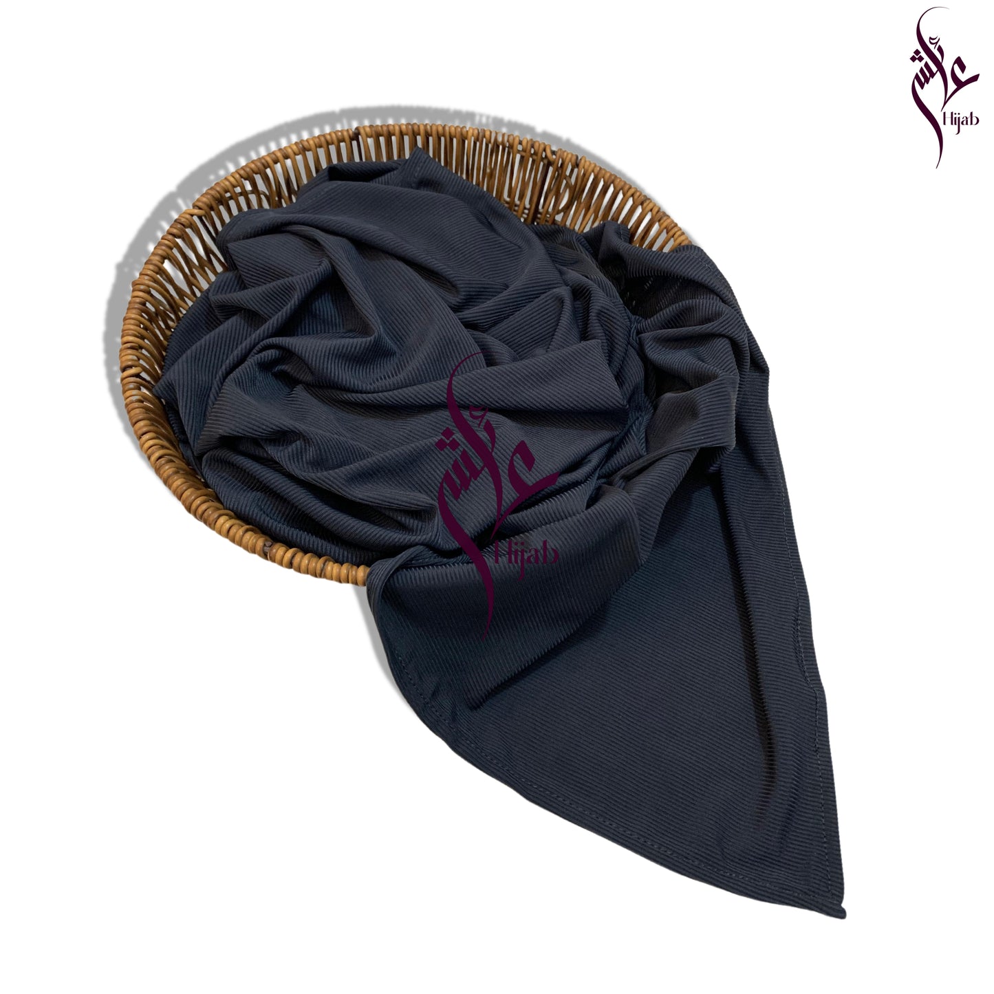 Gunmetal Malaysian Ribbed Jersey