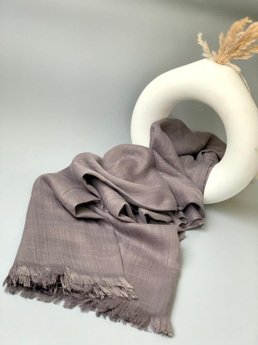 Warm Grey Turkish Lawn Hijab