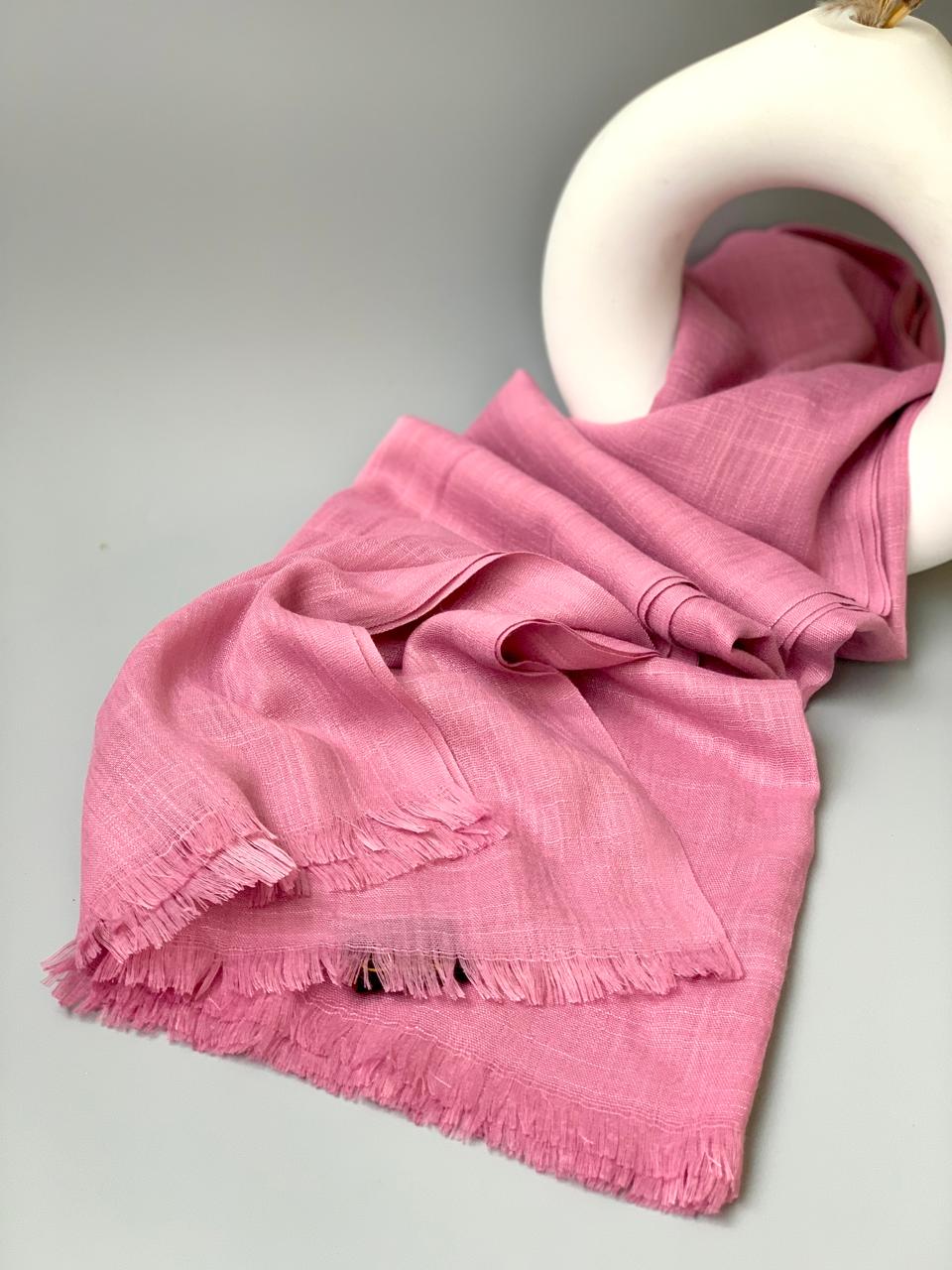 Flamingo pink Turkish Lawn Hijab