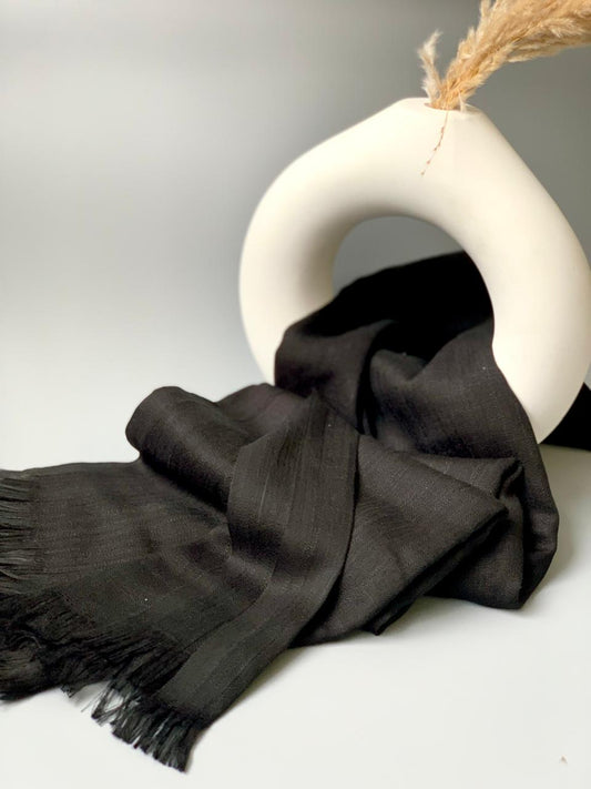 Black Turkish Lawn Hijab