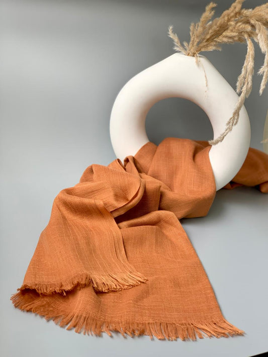 Tiger Orange Turkish Lawn Hijab