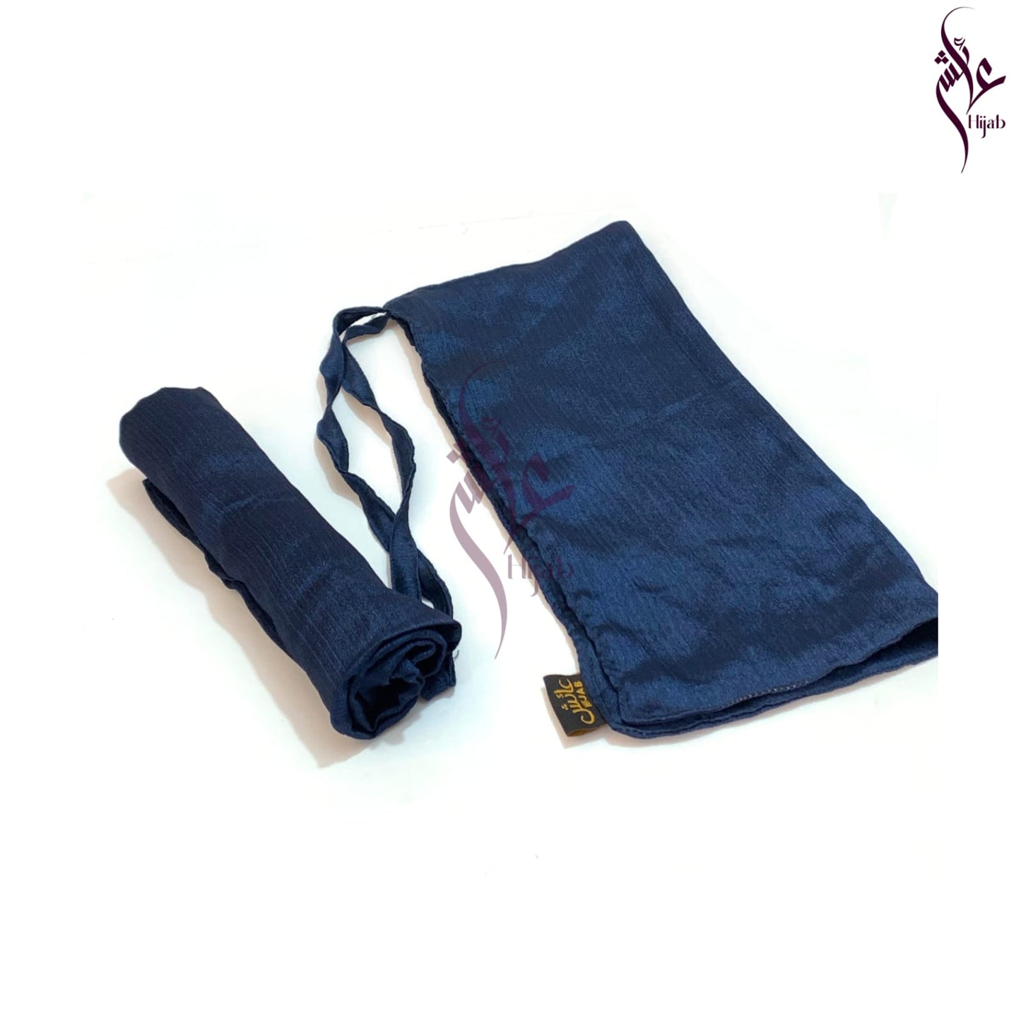 Blue Crinkle Half Niqab set