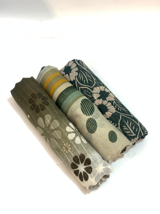 Pack of 3 Printed Lawn Hijab