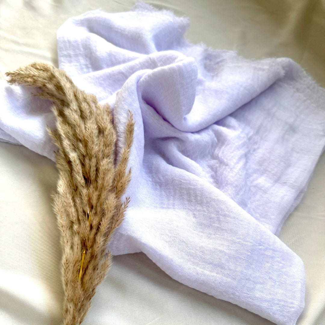 Pale Periwinkle Crimps Hijab