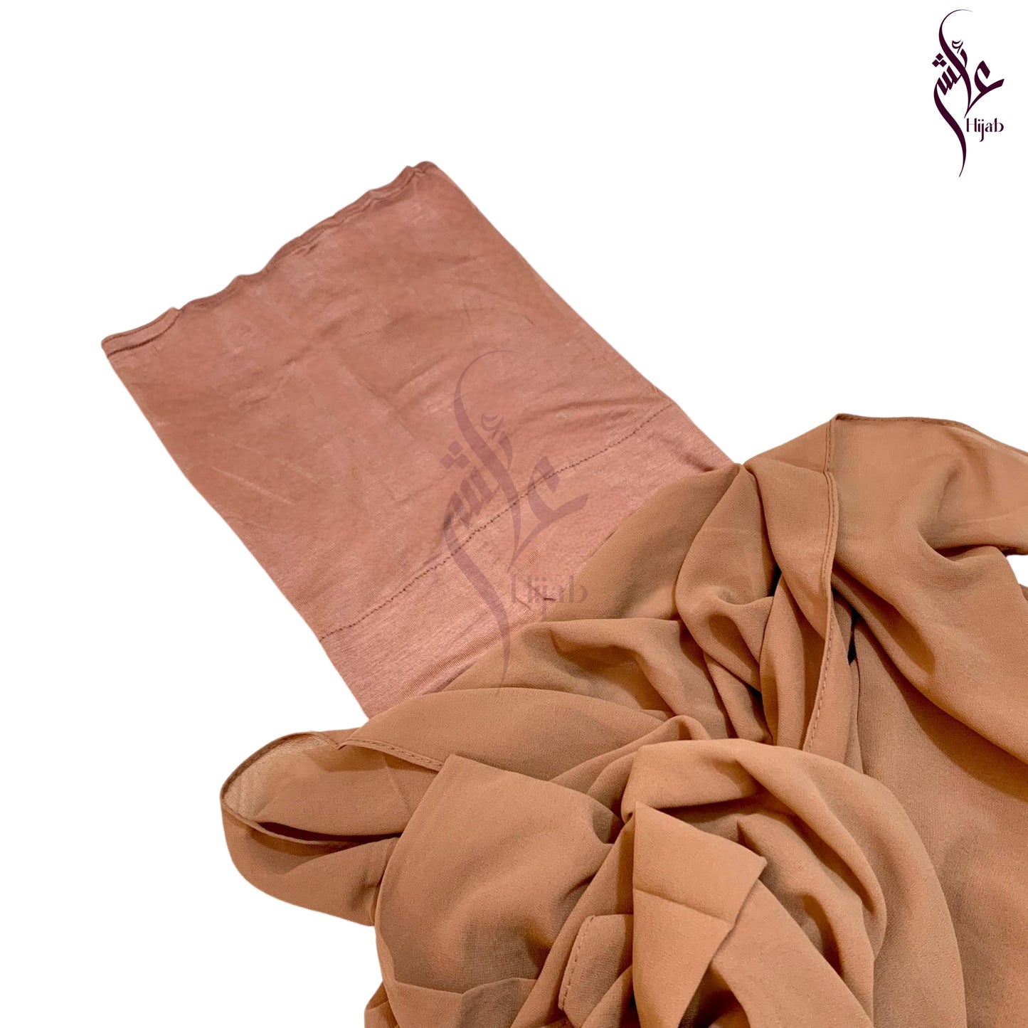 Persian Orange Malaysian Cap Attach Hijab