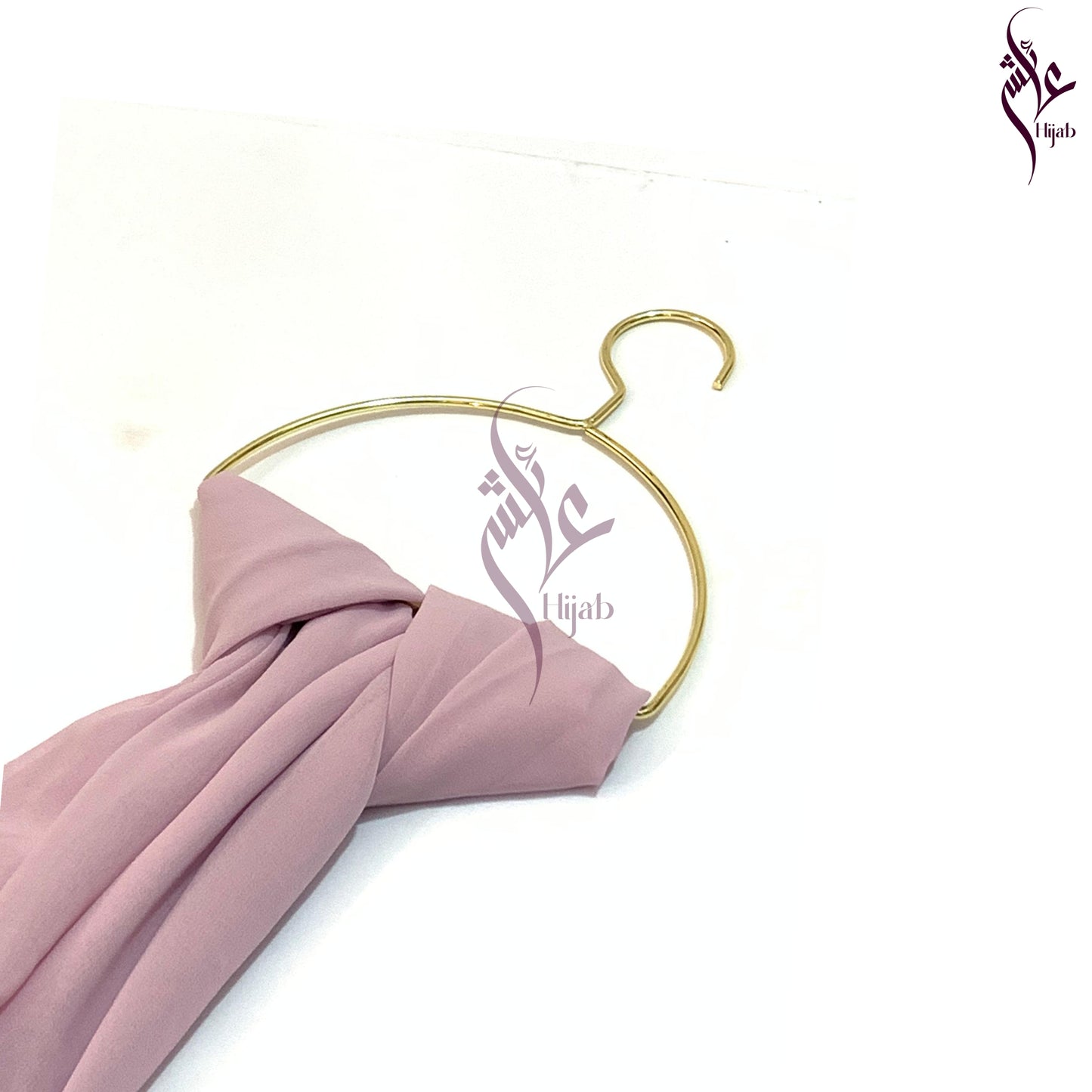 Pinkish Grey Georgette Hijab