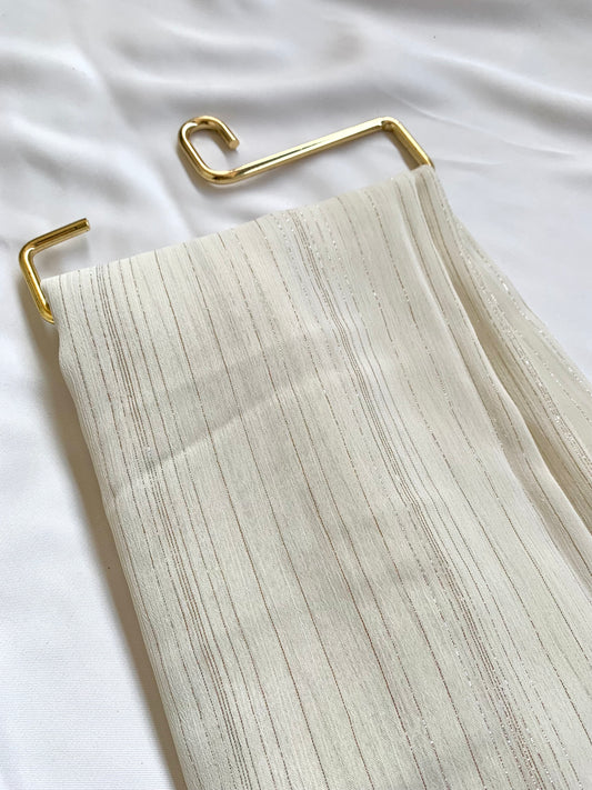 Quill Grey Zari Chiffon