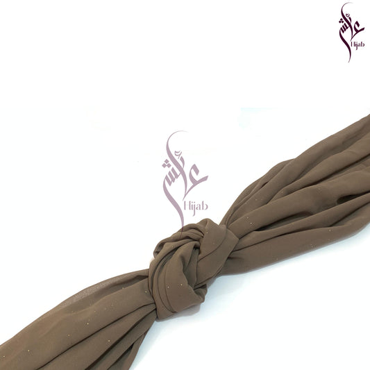 Rose Ebony Glitter Georgette Hijab