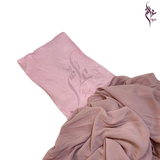 Rosy Brown Malaysian Cap Attach Hijab