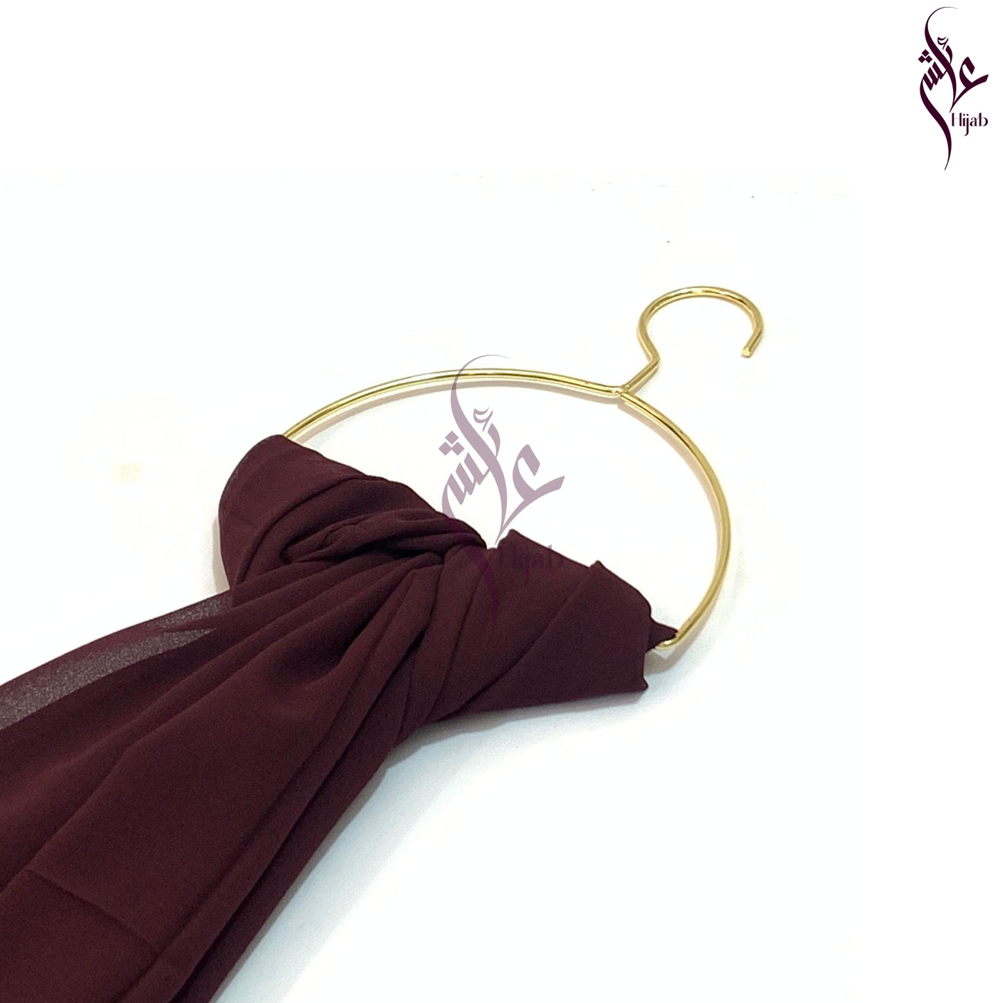 Seal Brown Georgette Hijab