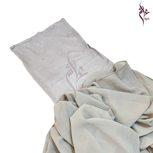 Silver Malaysian Cap Attach Hijab