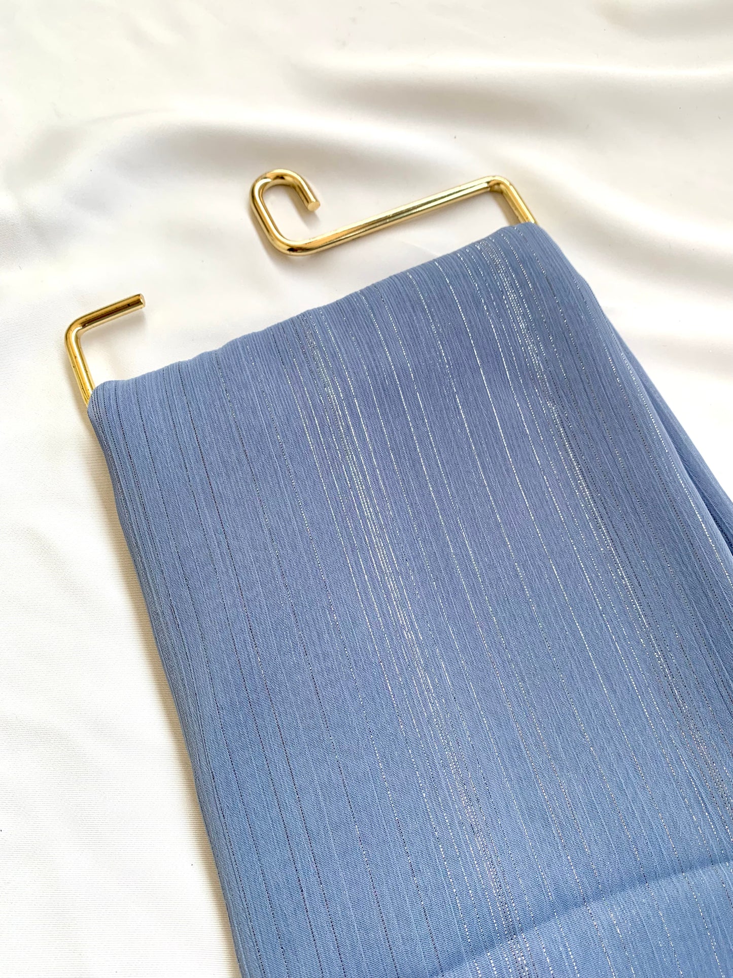 Slate Grey Zari Chiffon