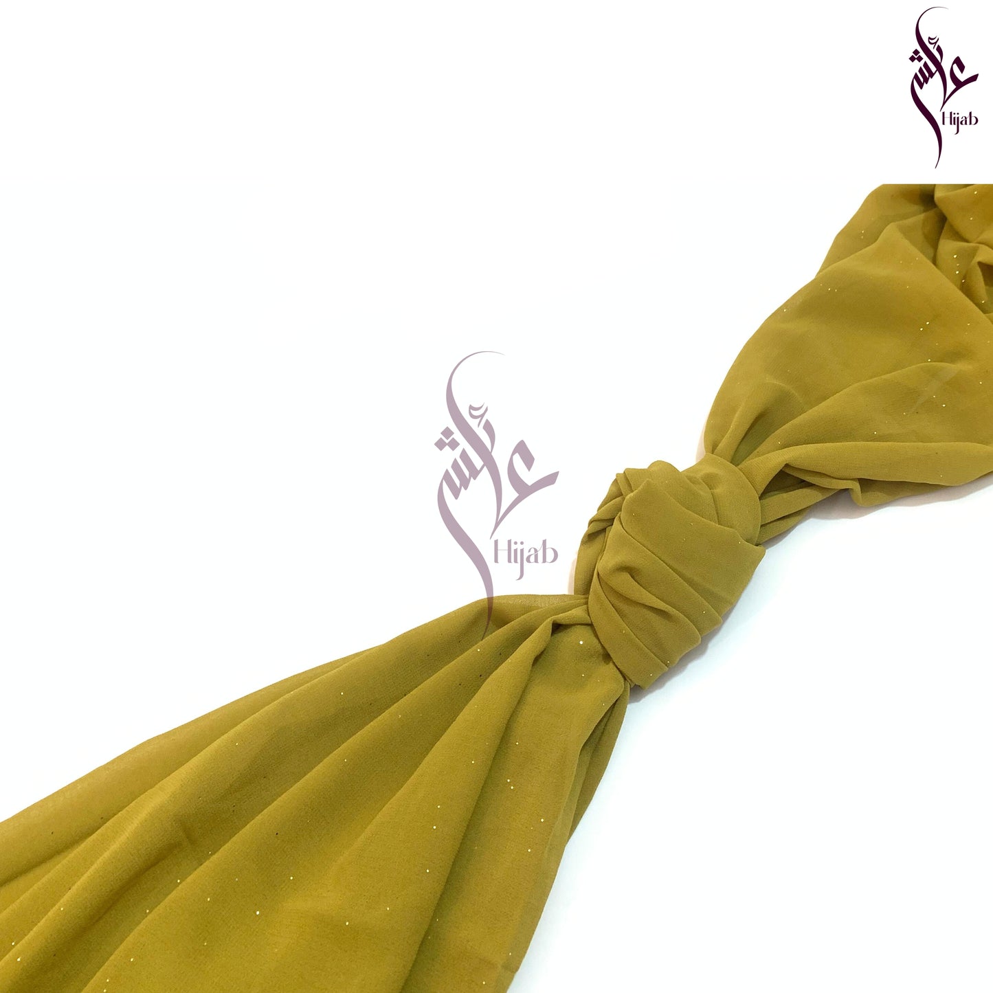 Turmeric Glitter Georgette Hijab