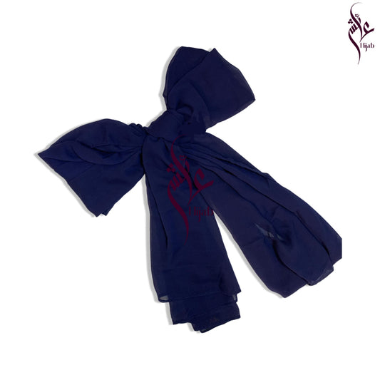 Yankees Blue Chiffon Hijab