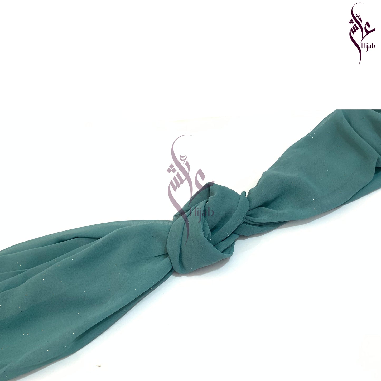 Beetle Green Glitter Georgette Hijab
