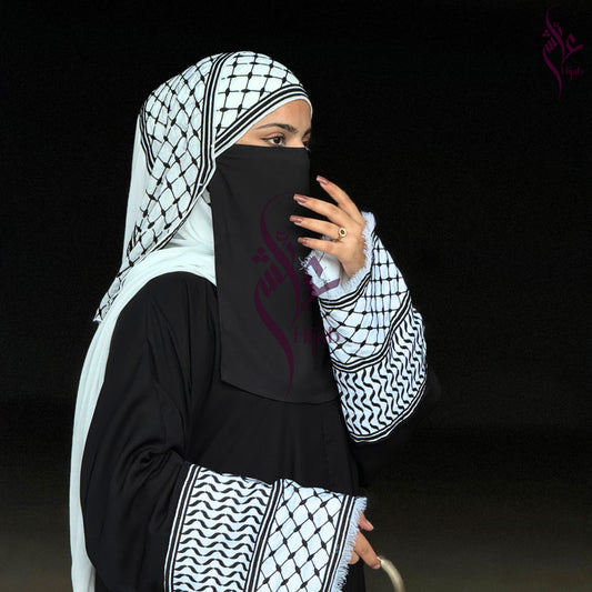 Black Kaffiye Abaya
