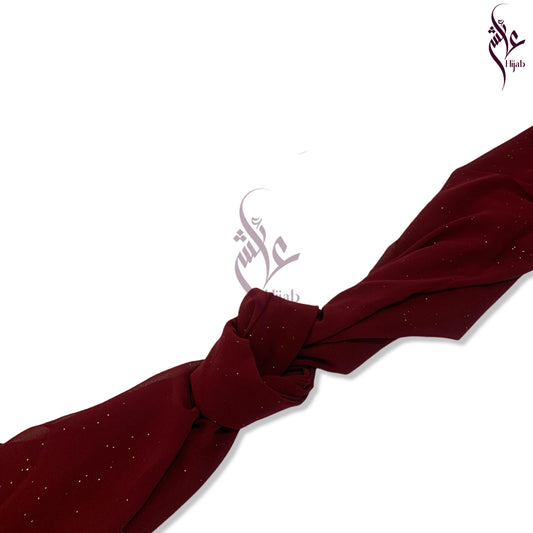 Bulgarian Rose Glitter Georgette Hijab