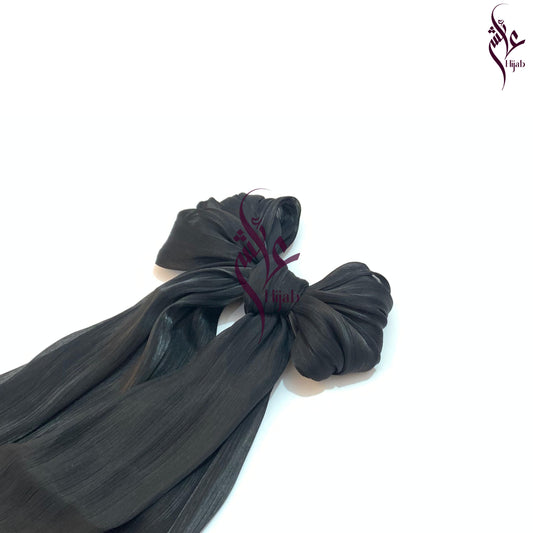 Charcoal Grey Shimmer Silk