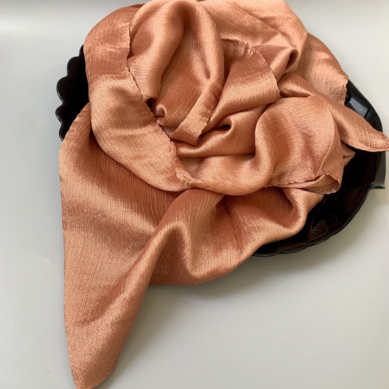 Copper Crinkle Silk Hijab