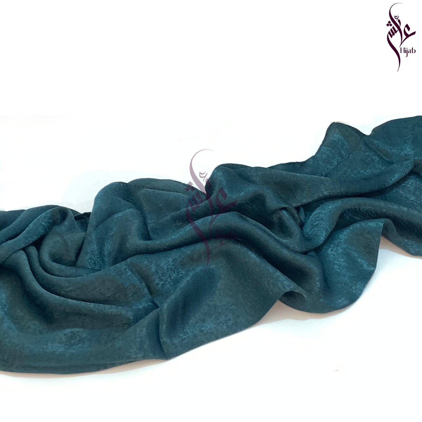 Dark Grey Blue Velvet Silk Hijab