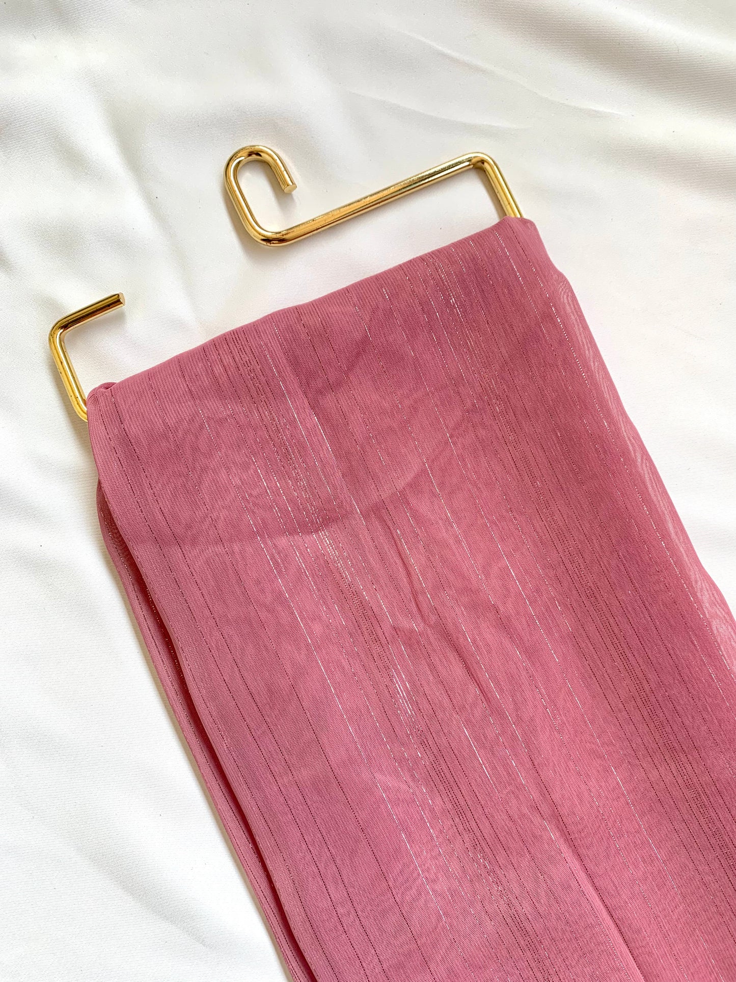 Dusky Roses Zari Chiffon