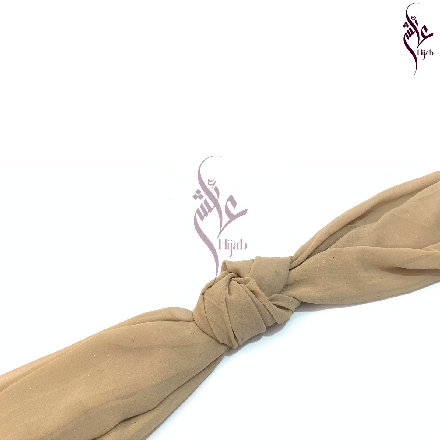 Fawn Glitter Georgette Hijab
