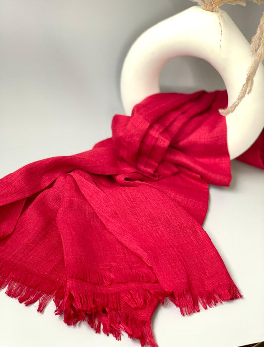 Raspberry Turkish Lawn Hijab