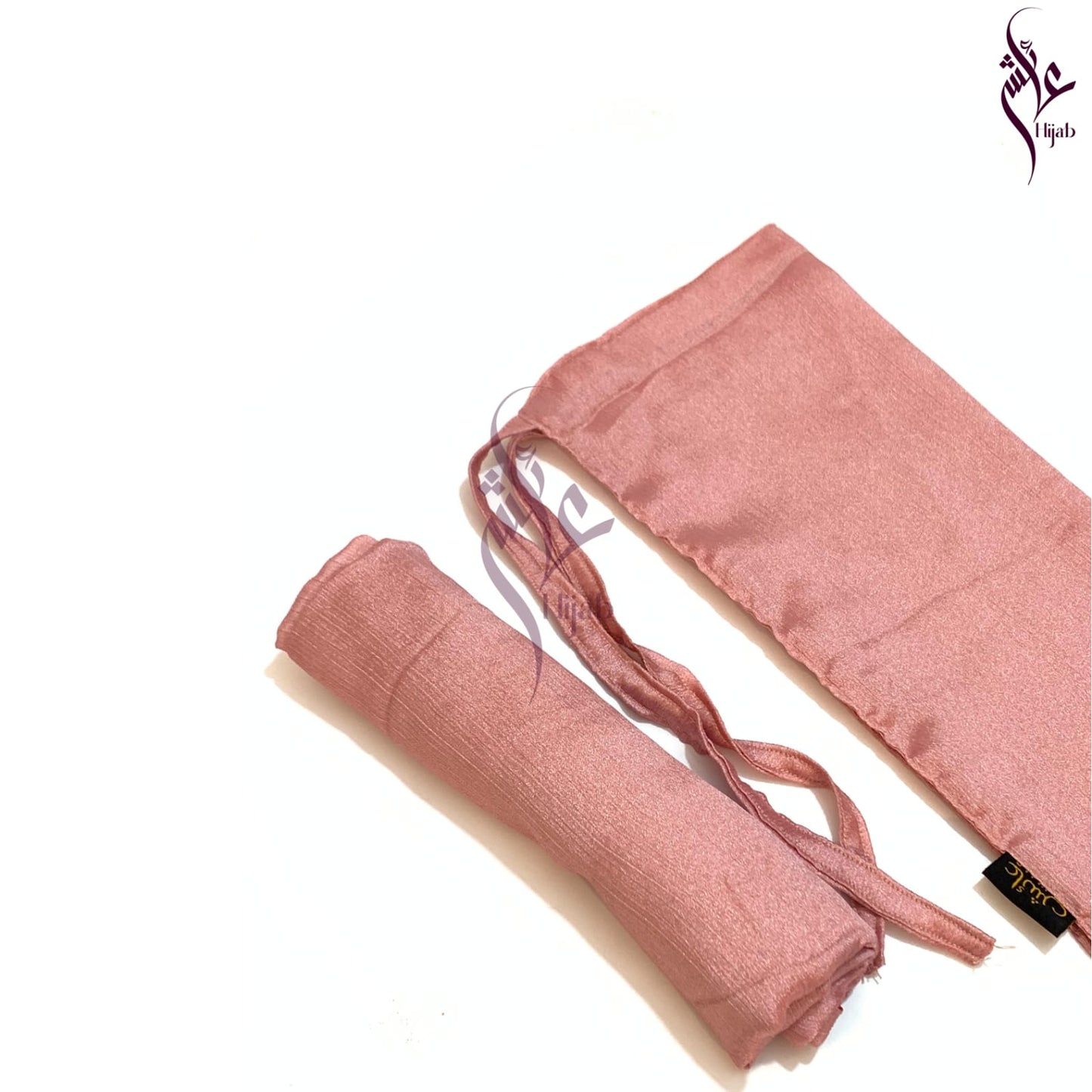 Pink Crinkle Half Niqab set