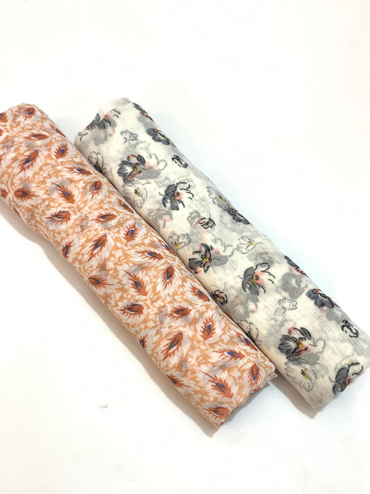 Pack of 2 Printed Chiffon Hijab
