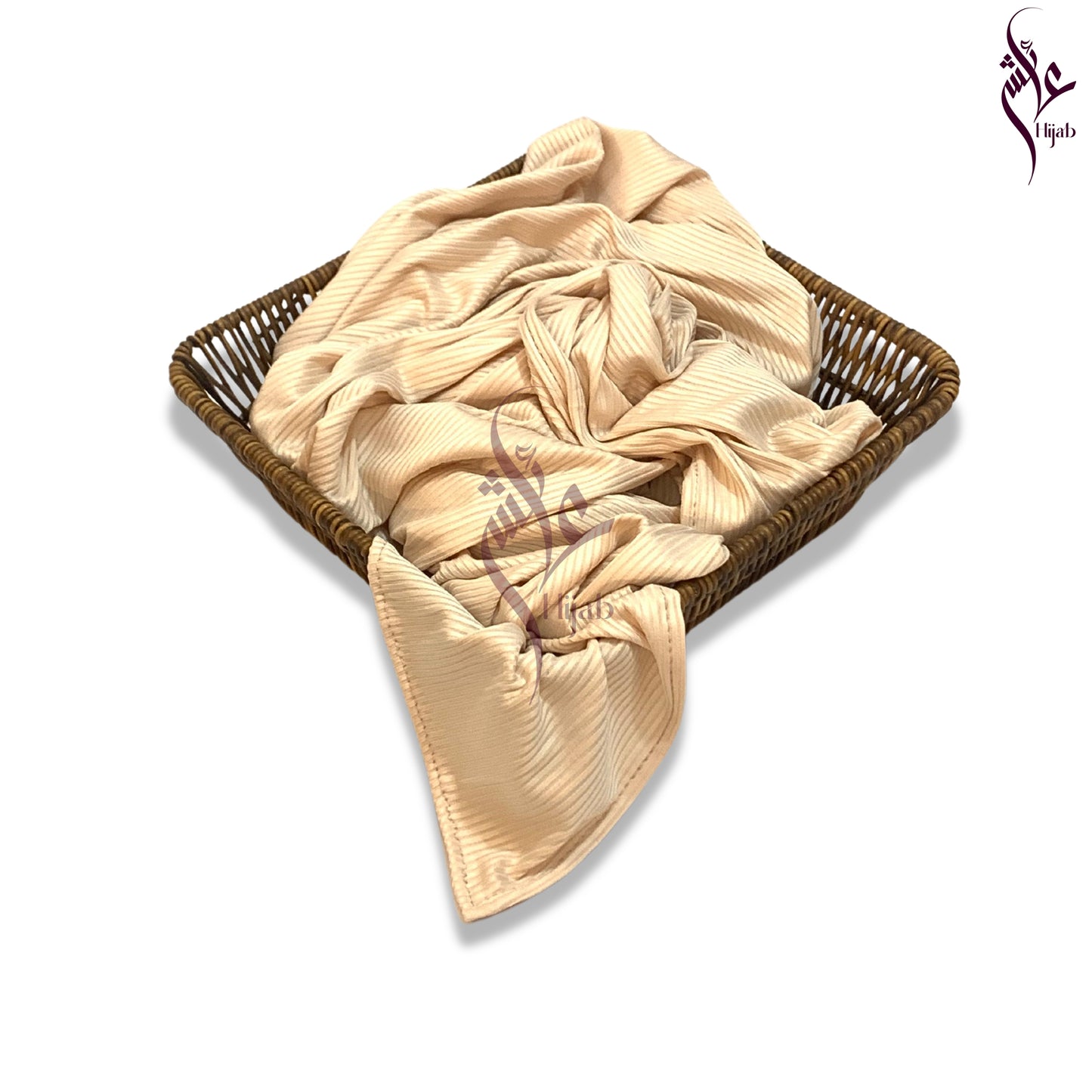 Light Apricot Ribbed Jersey