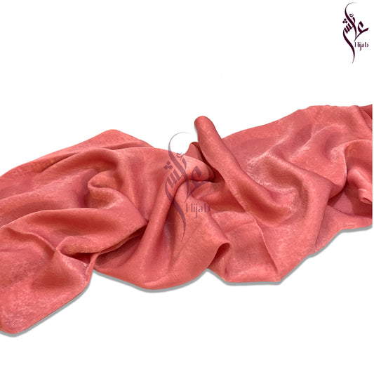 Light Carmine Pink Velvet Silk Hijab