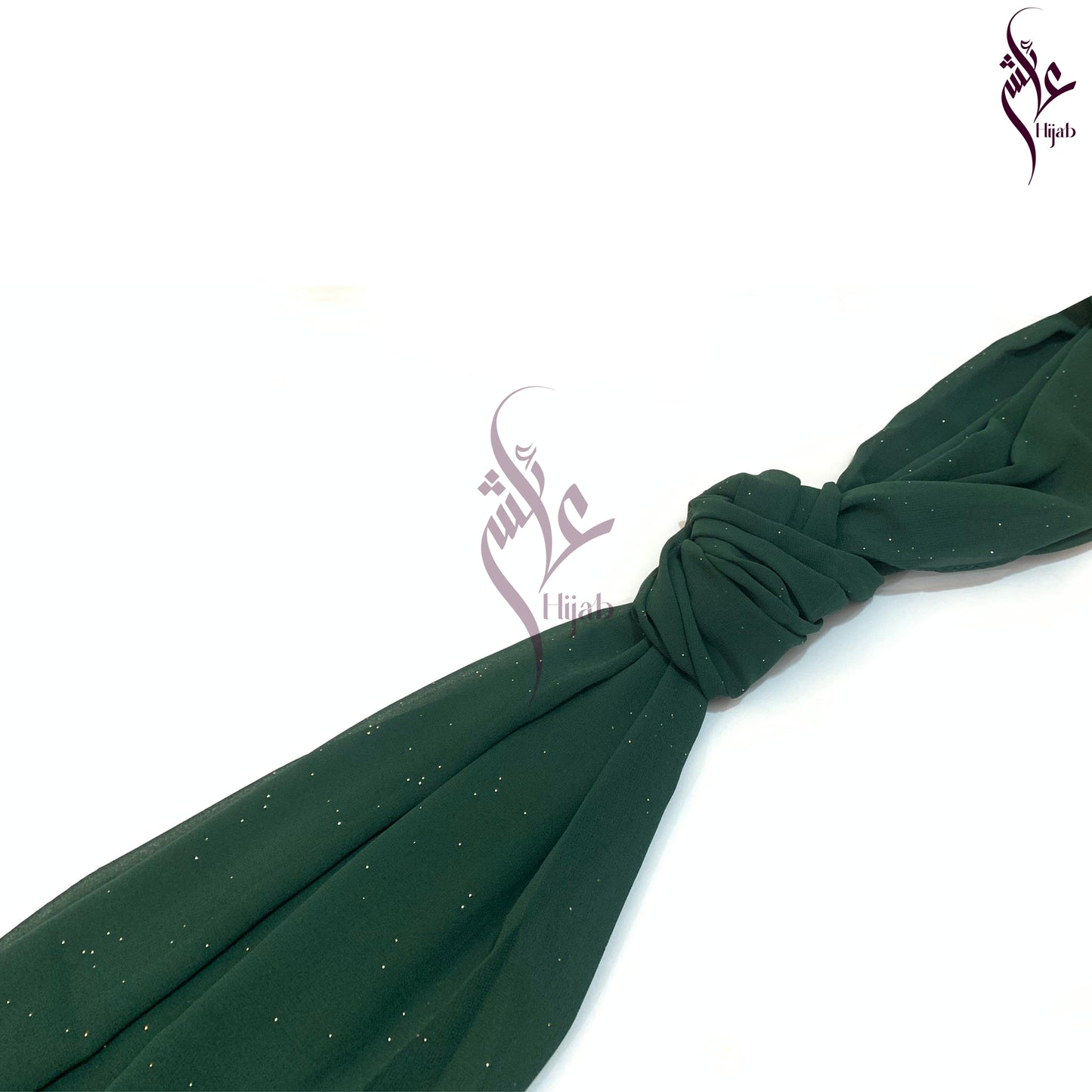 Lunar Green Glitter Georgette Hijab