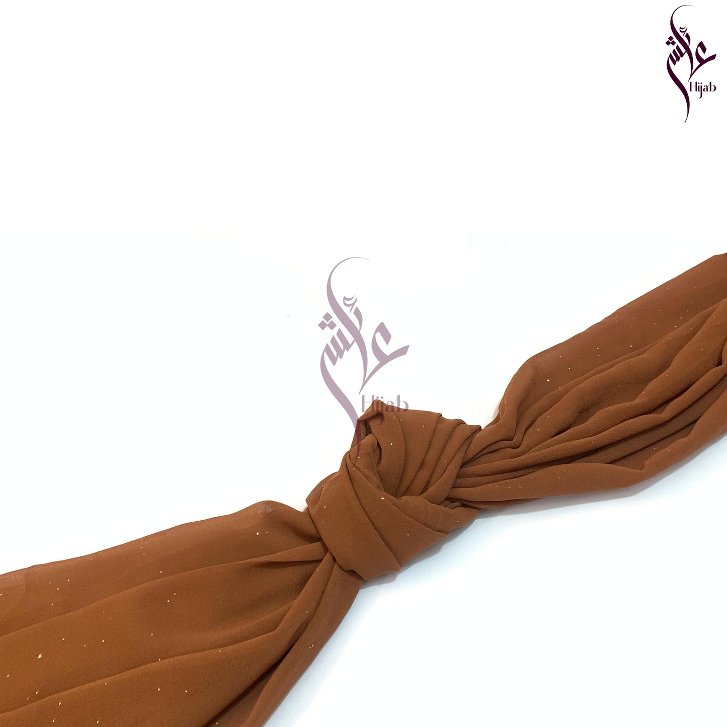 Milk Chocolate Glitter Georgette Hijab