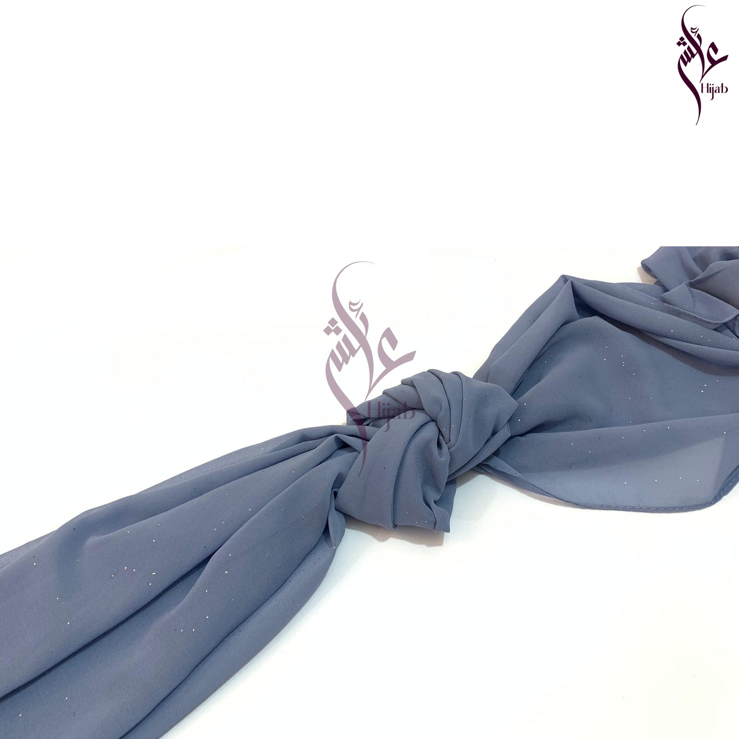 Mist Blue Glitter Georgette Hijab
