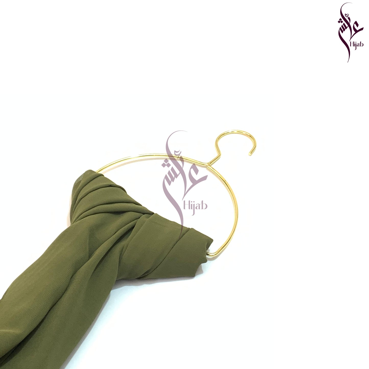 Muddy Green Georgette Hijab