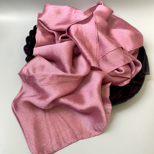 Muted Pink Crinkle Silk Hijab