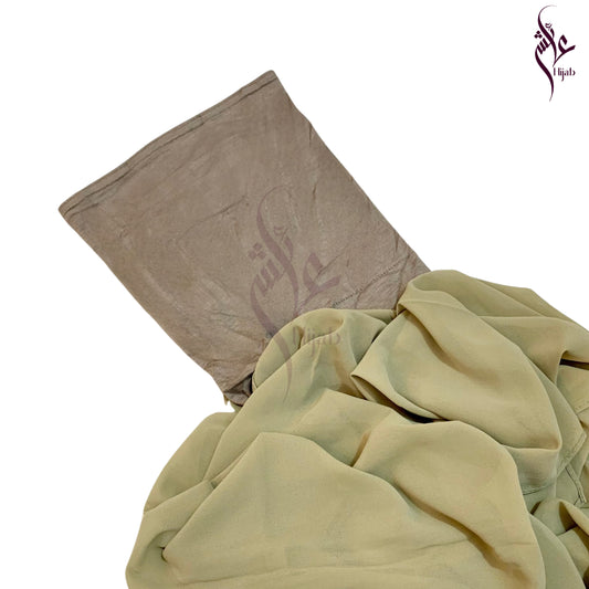 Olive Green Malaysian Cap Attach Hijab