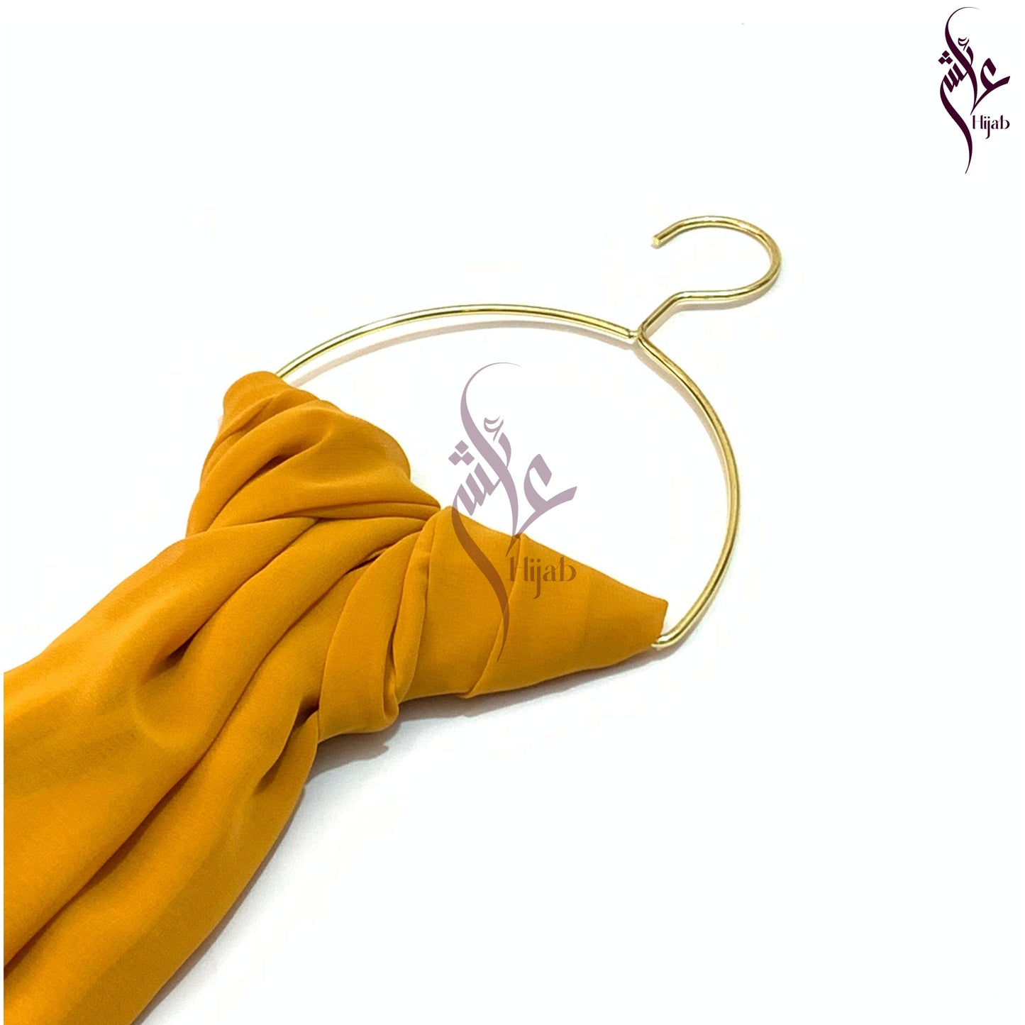 Orange Gold Georgette Hijab