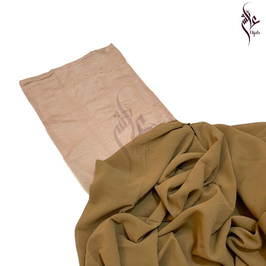 Pale Brown Malaysian Cap Attach Hijab