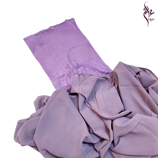 Pastel Purple Malaysian Cap Attach Hijab